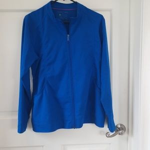 Scrub jacket M royal blue healing hands